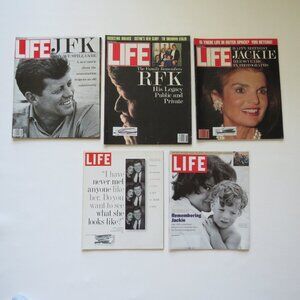 Life Magazines The Kennedy Family JFK, RFK, Jackie Lot of 5 Vintage magazines